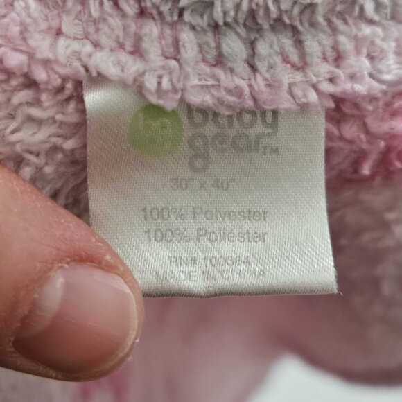 Baby Gear Pink Gray Bows Fleece Baby Blanket 30" x 40" - Picture 2 of 5